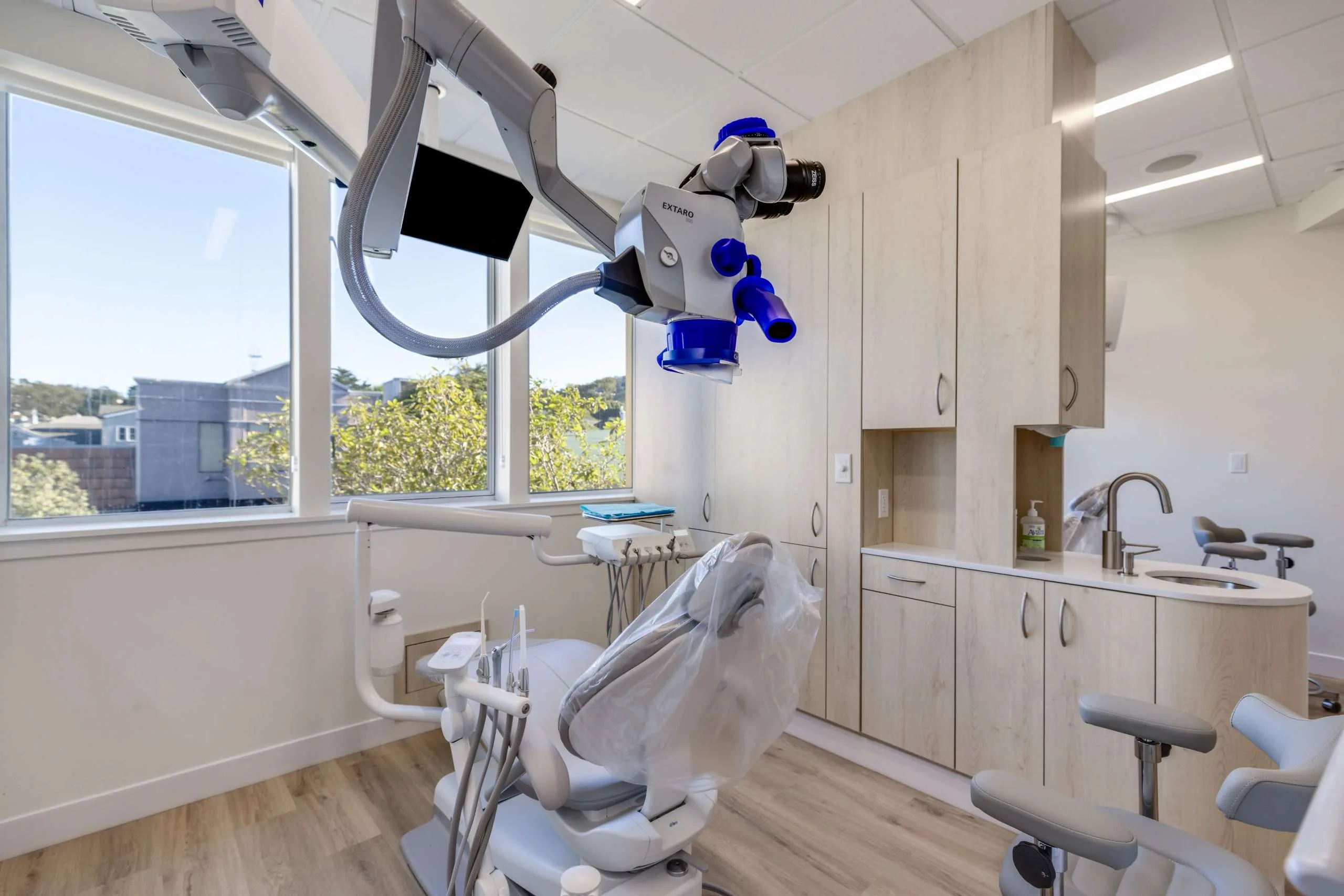 A treatment room looking out over the neighborhood
