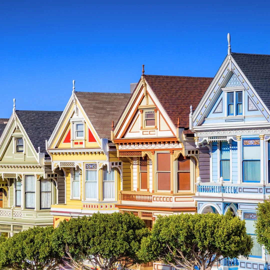 Classic San Francisco Victorian houses